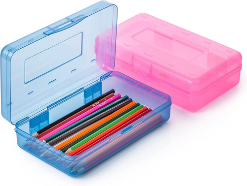 Plastic pencil case box 2 - -,